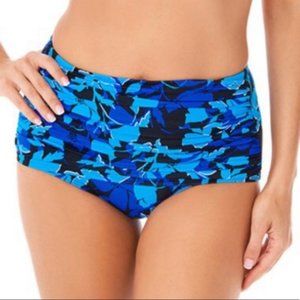 Miraclesuit Petal Play Norma Jean Retro Swim Bottom 6526107 Blue 14